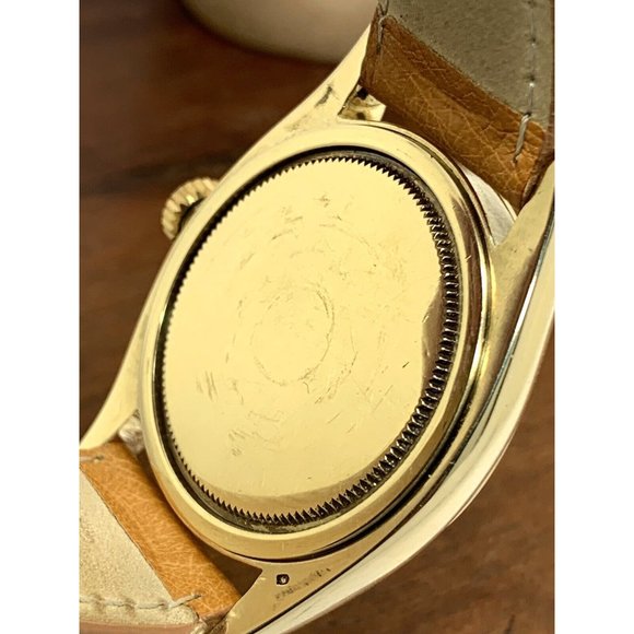 Rolex Oyster Precision Men's Watch Vintage Swiss Hand Wind 14k Gold Case - Picture 8 of 13